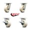 Service Caster 5 Inch Kingpinless Nylon Wheel Swivel Caster Set with 2 Brakes SCC-KP30S520-NYR-2-SLB-2 - alternate 2